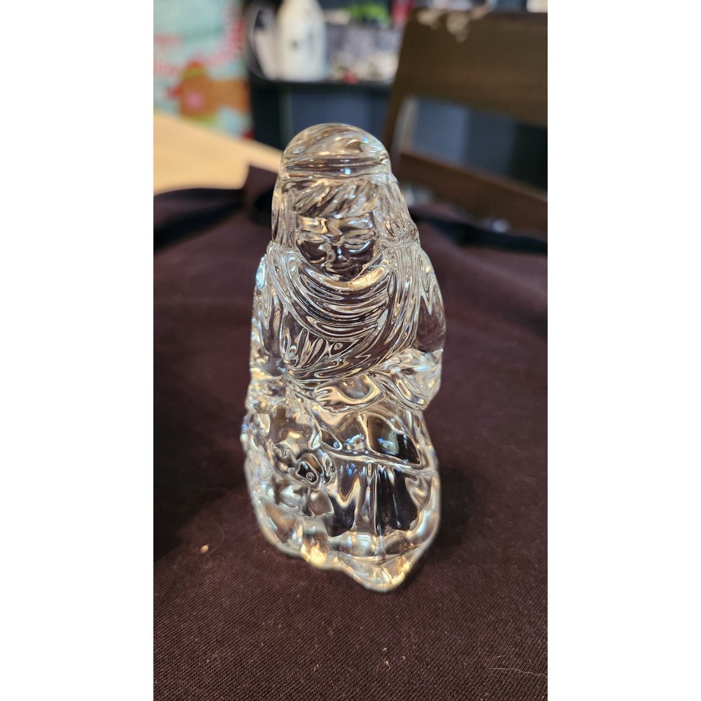 Princess House Lead Crystal Nativity Shepherd W Lamb 889 Christmas Holiday